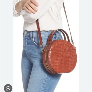 Rebecca Minkoff Jody croc -Embossed Brown Crossbody Bag